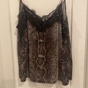 Zara Lace Snake Print cami